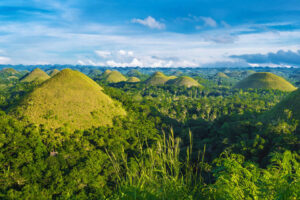 Chocolate Hills Cebu Rolling green hills landscape