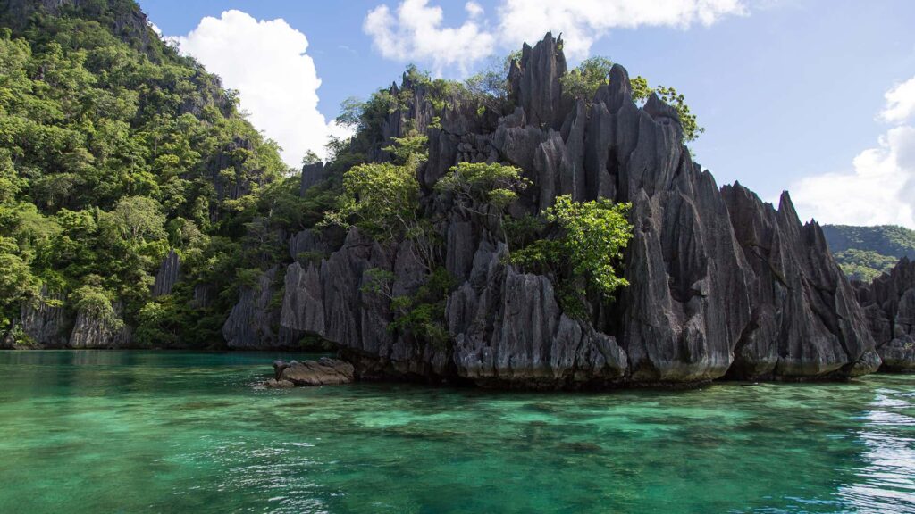 Twin lagoon, coron, philippines